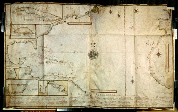 Ms 1288 fol.22 Mapa Karibiku od Joao Teixeira