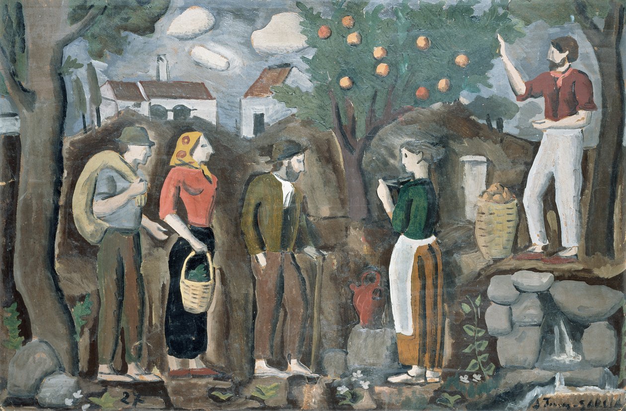 Sklizeň jablek od Joaquin Torres Garcia