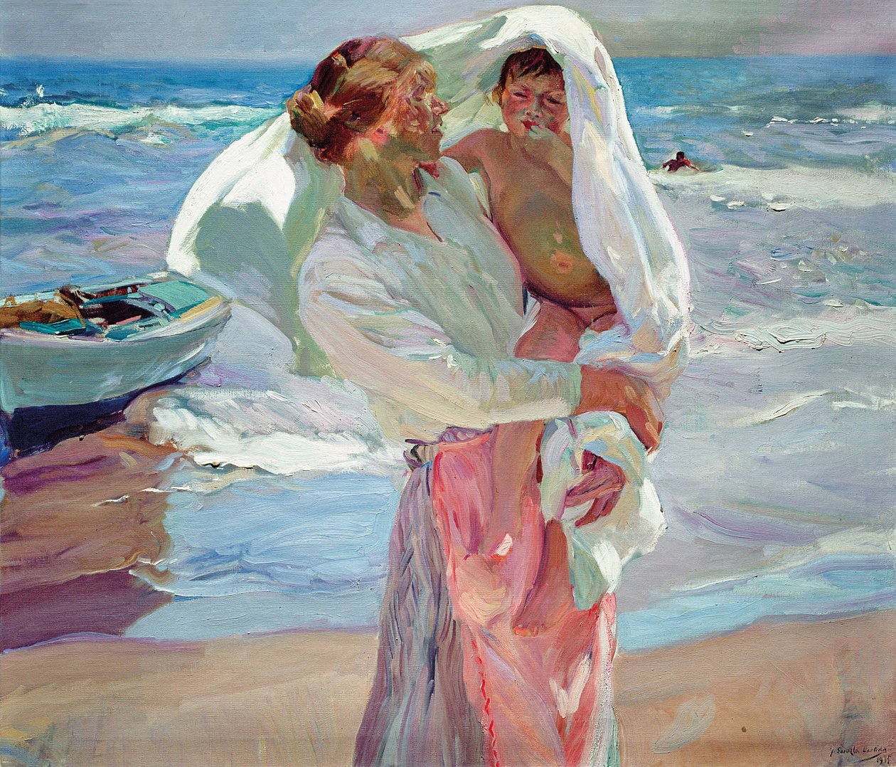 Po koupání od Joaquín Sorolla