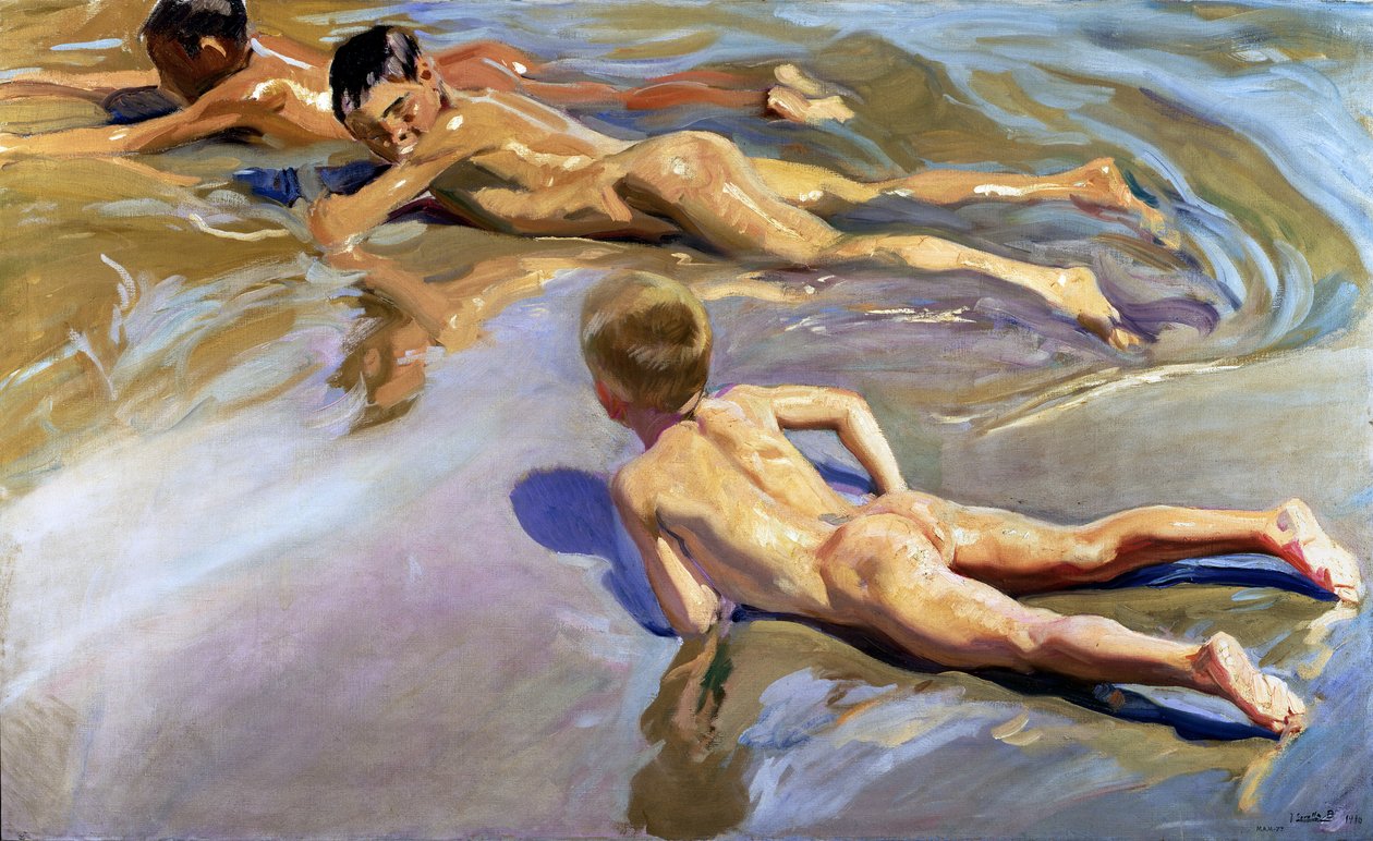 Děti na pláži, 1910 od Joaquín Sorolla