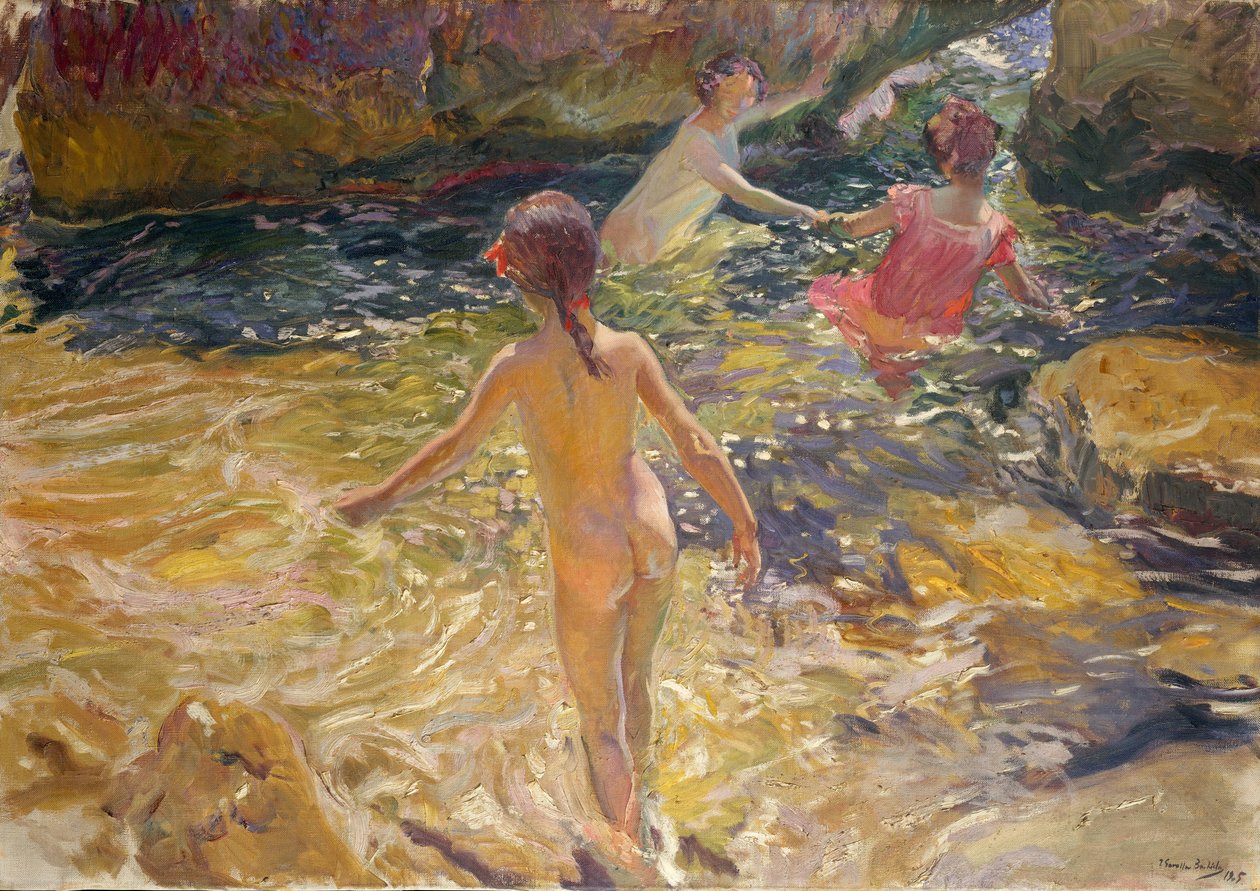 Koupelna, Jávea od Joaquín Sorolla