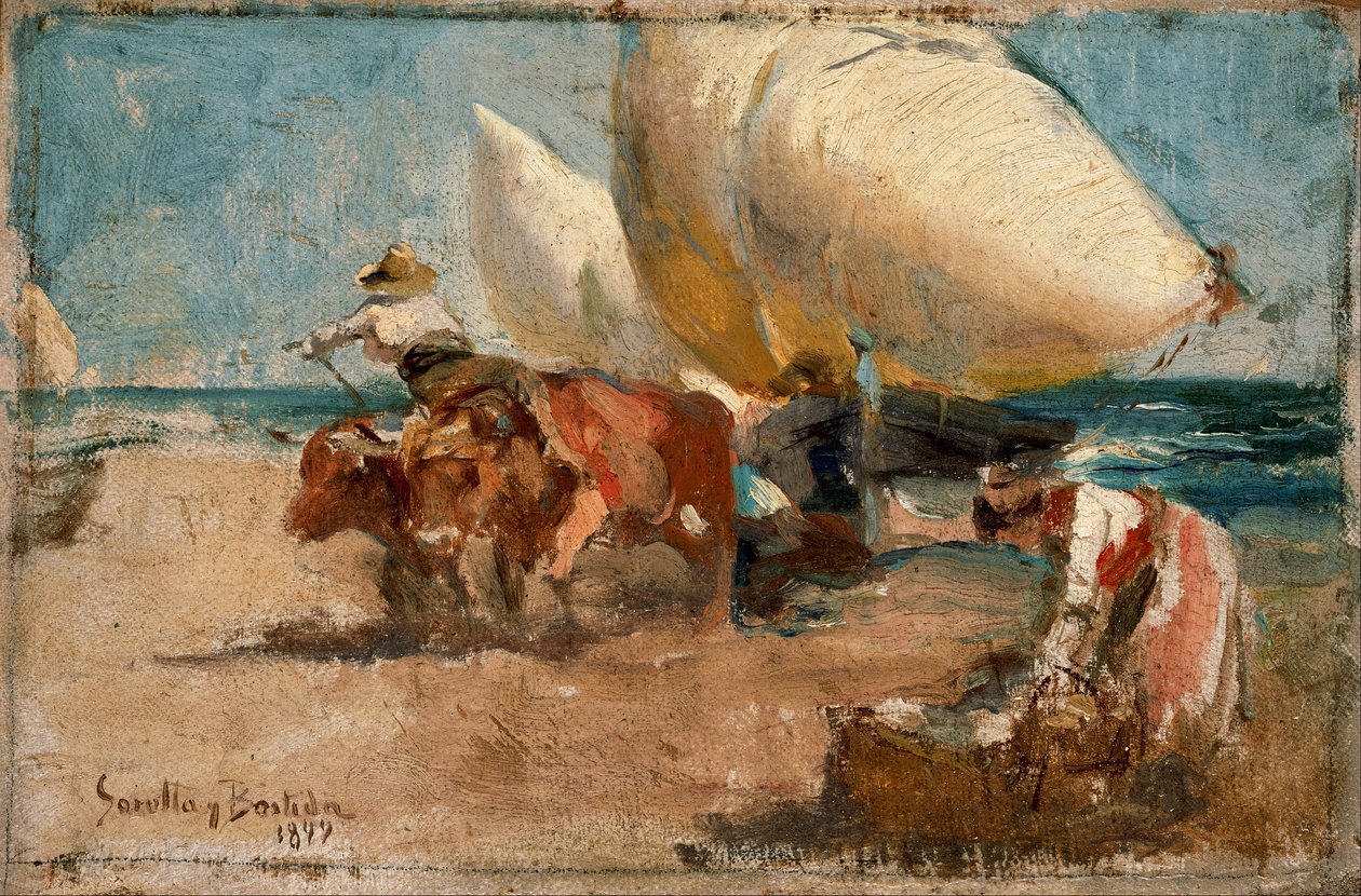 Plážová scéna od Joaquín Sorolla
