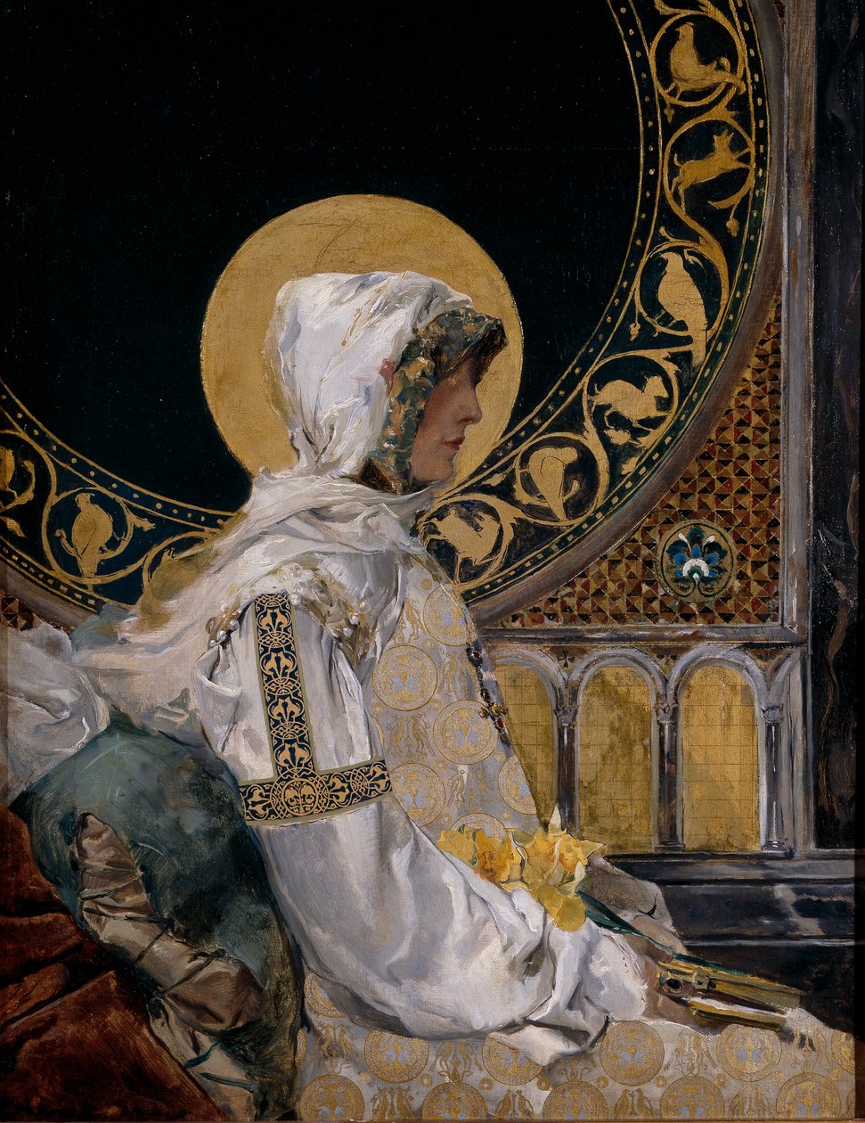 Santa v modlitbě od Joaquín Sorolla