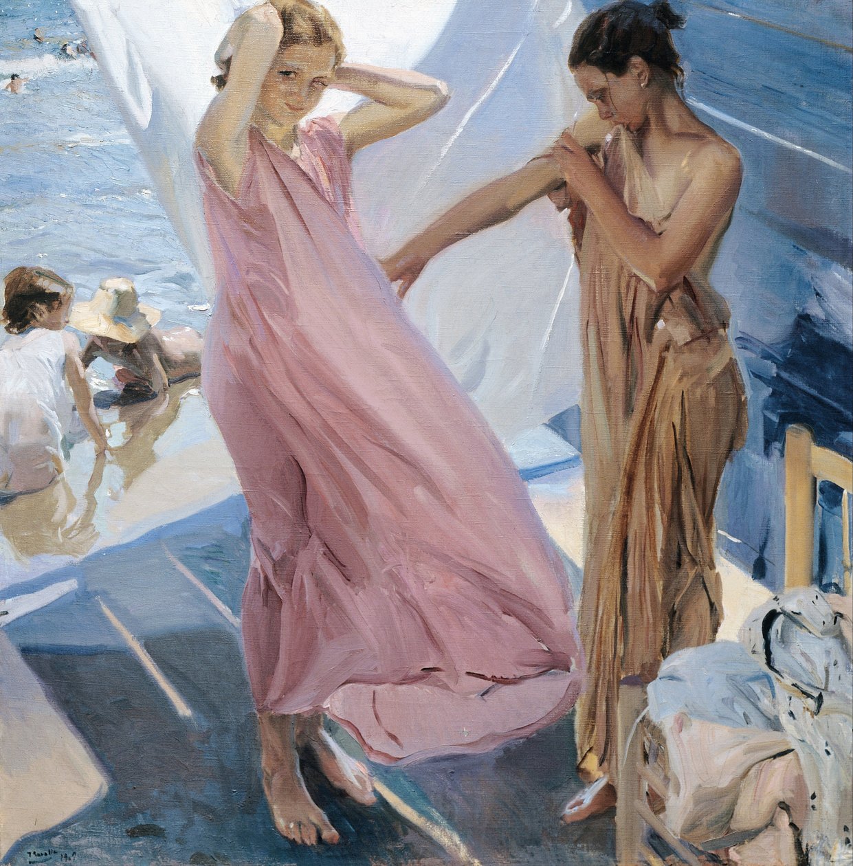 Po koupeli od Joaquín Sorolla