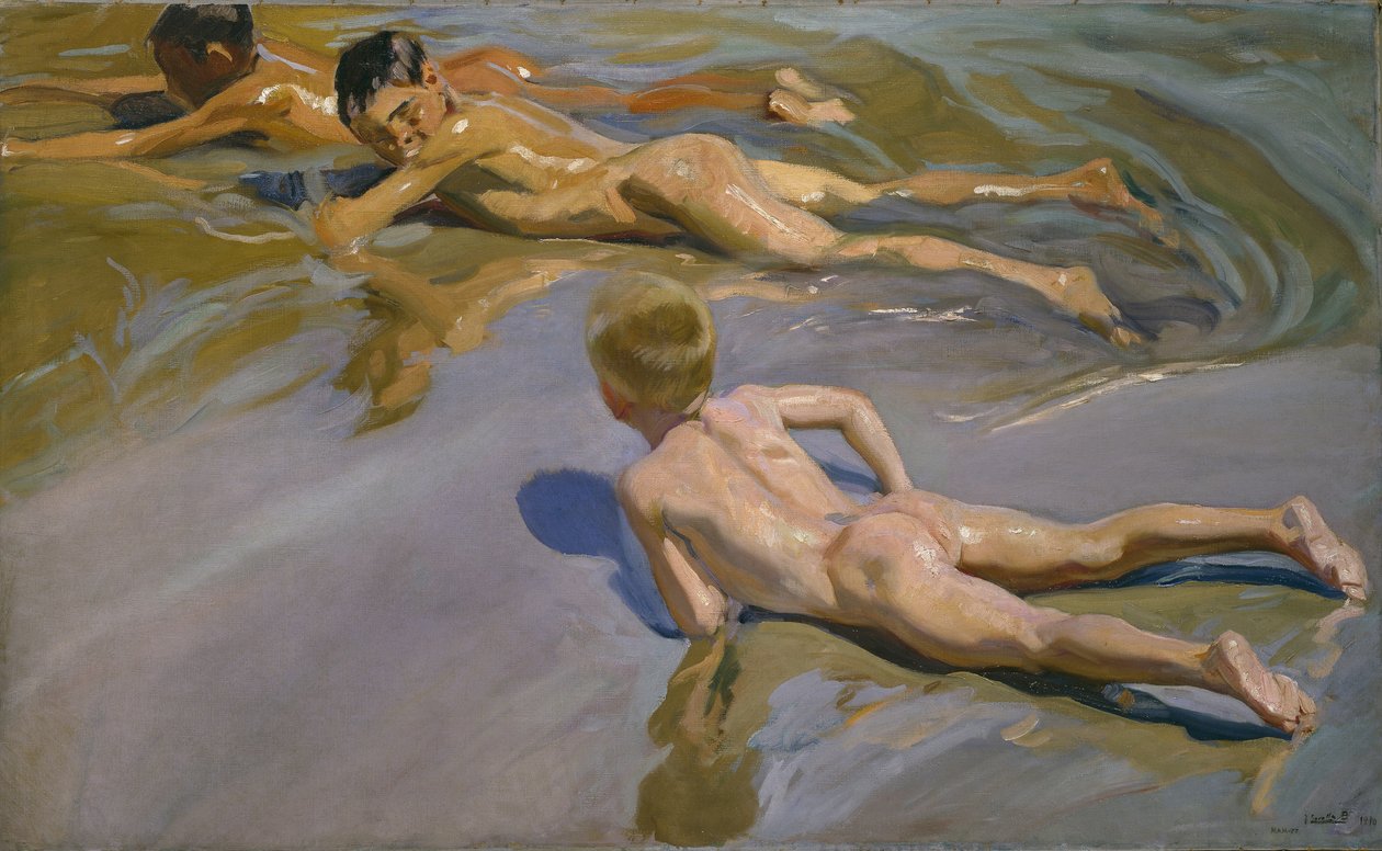 Chlapci na pláži, 1909 od Joaquín Sorolla