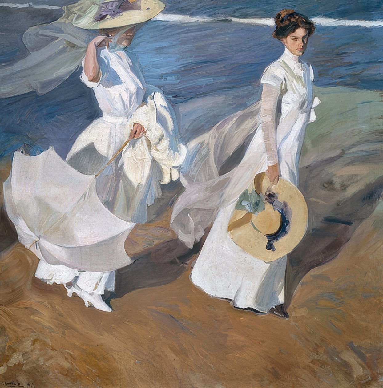 Procházka po pobřeží. 1909 od Joaquín Sorolla