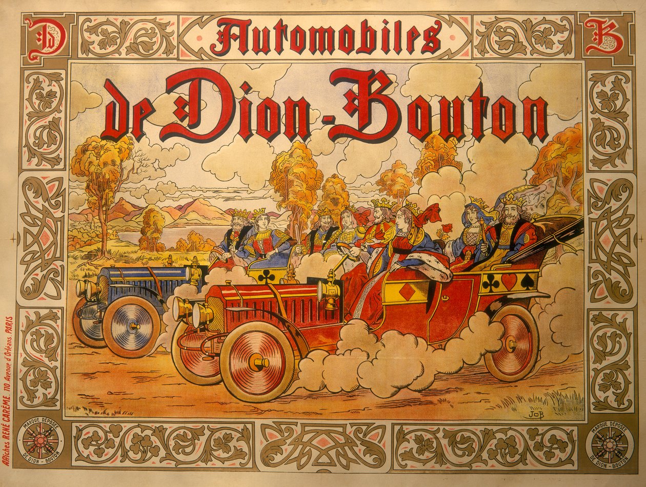 Plakát s reklamou na auta De Dion Bouton, 20. léta 20. století od Job Nixon