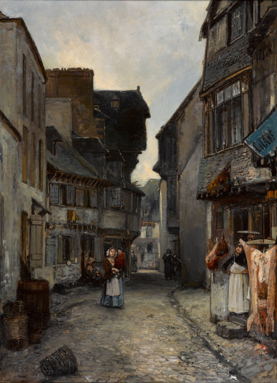 Ulice v Landerneau od Johan Barthold Jongkind