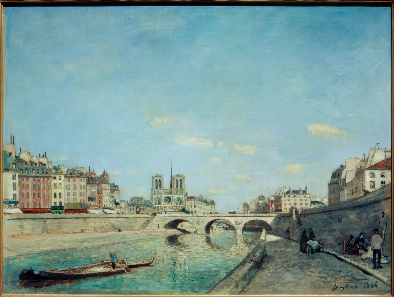 Seina a Notre-Dame od Johan Barthold Jongkind