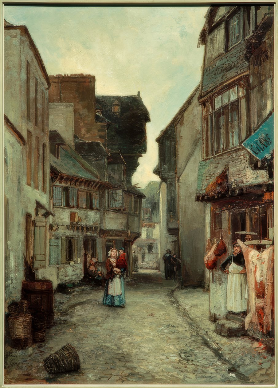 Gasse v Landerneau od Johan Barthold Jongkind