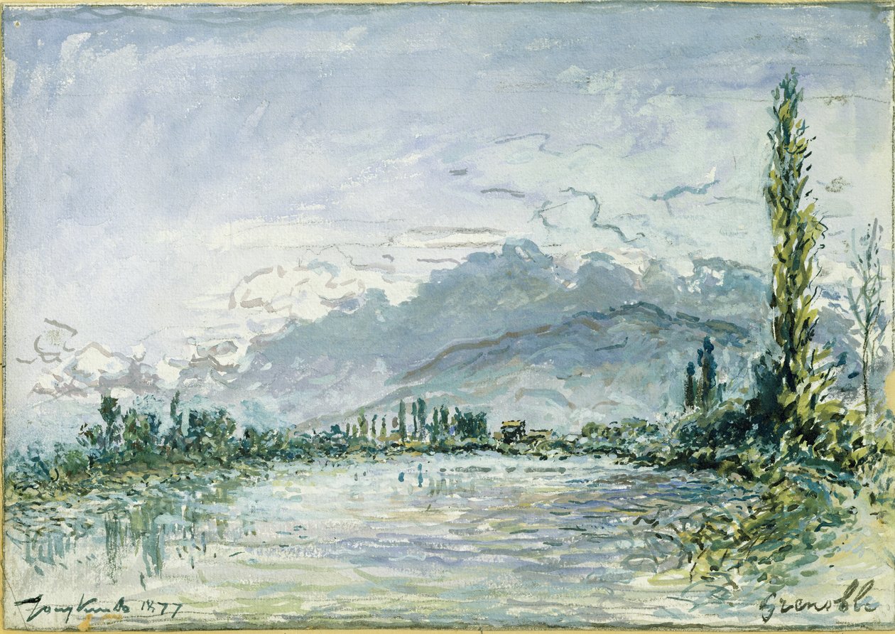 Řeka Isere v Grenoblu, 1877 od Johan Barthold Jongkind
