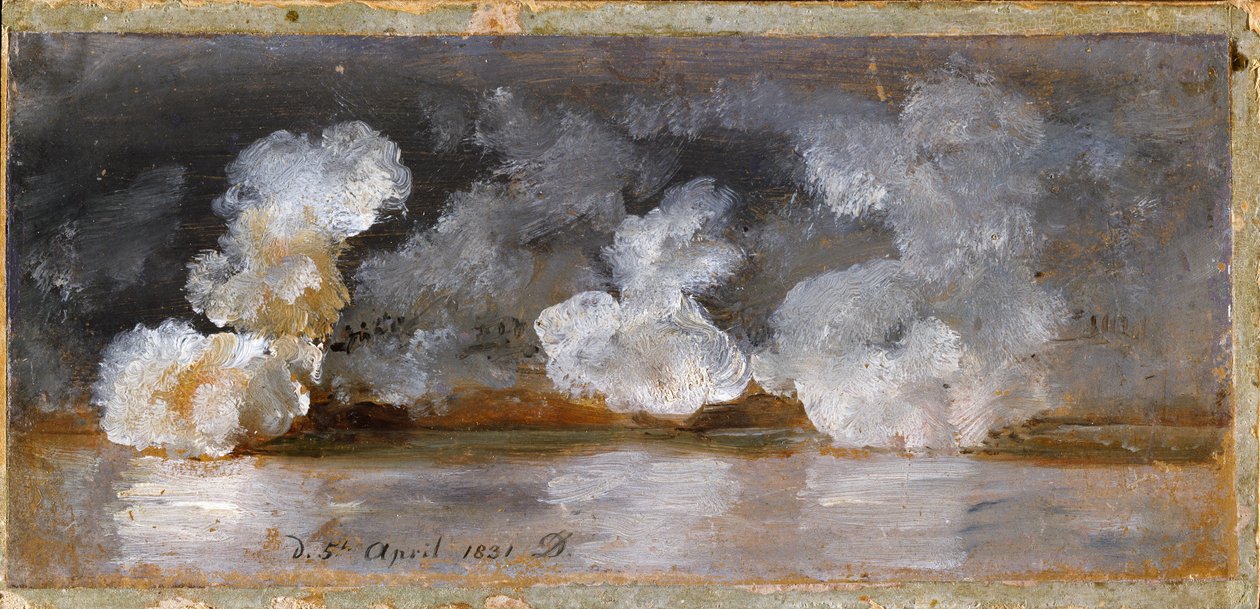 Kouř z výstřelů z děla od Johan Christian Dahl