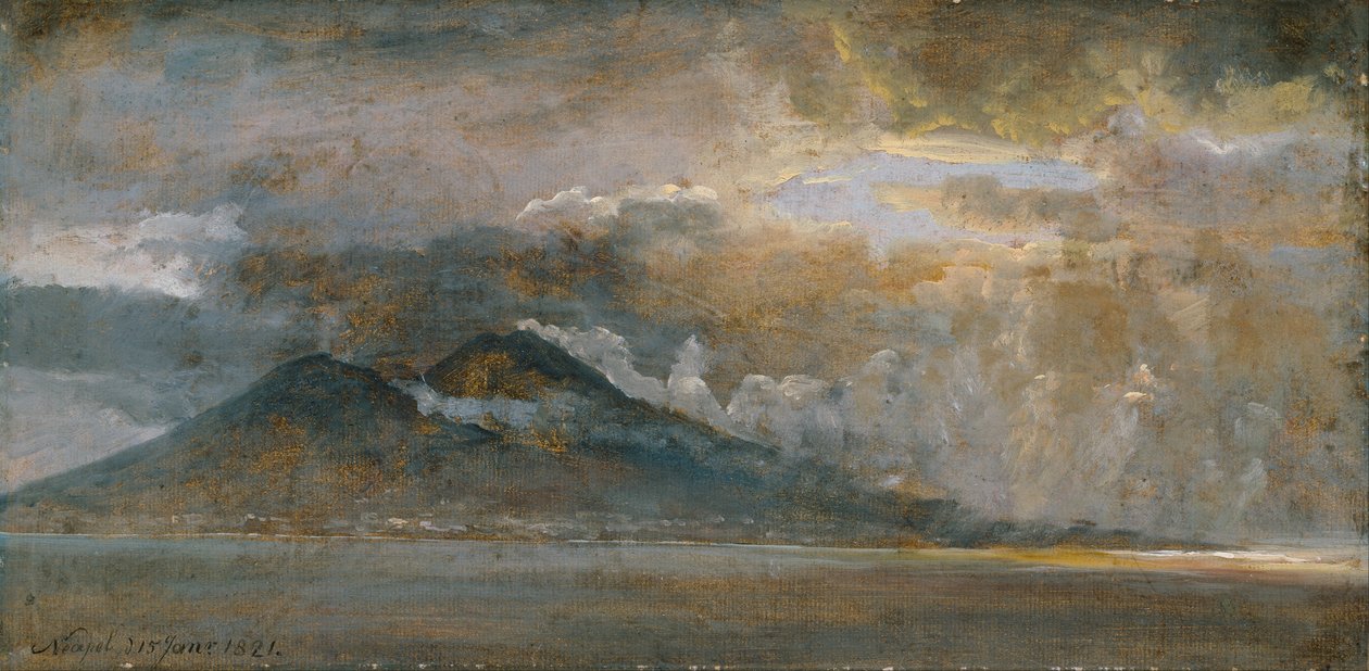 Neapolský záliv s Vesuvem od Johan Christian Dahl