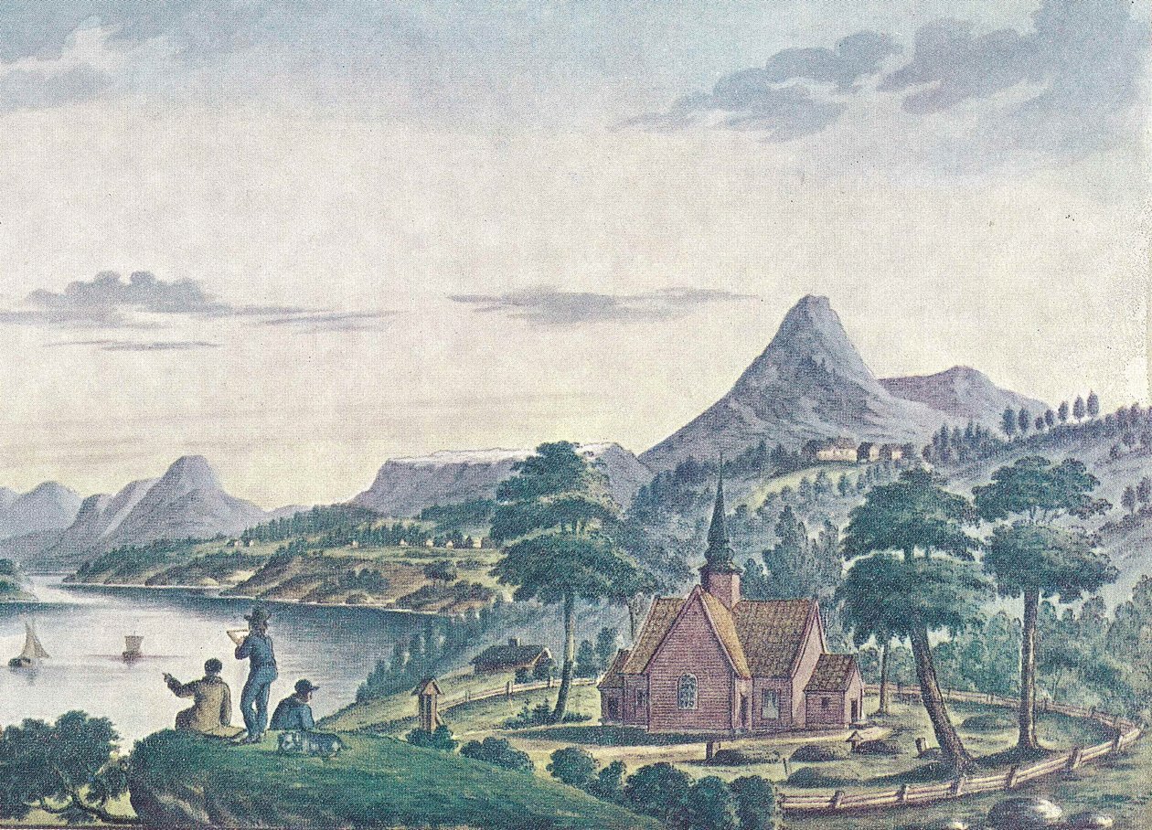 Otočí vyčnívající část Strandy od Johan F. L. Dreier