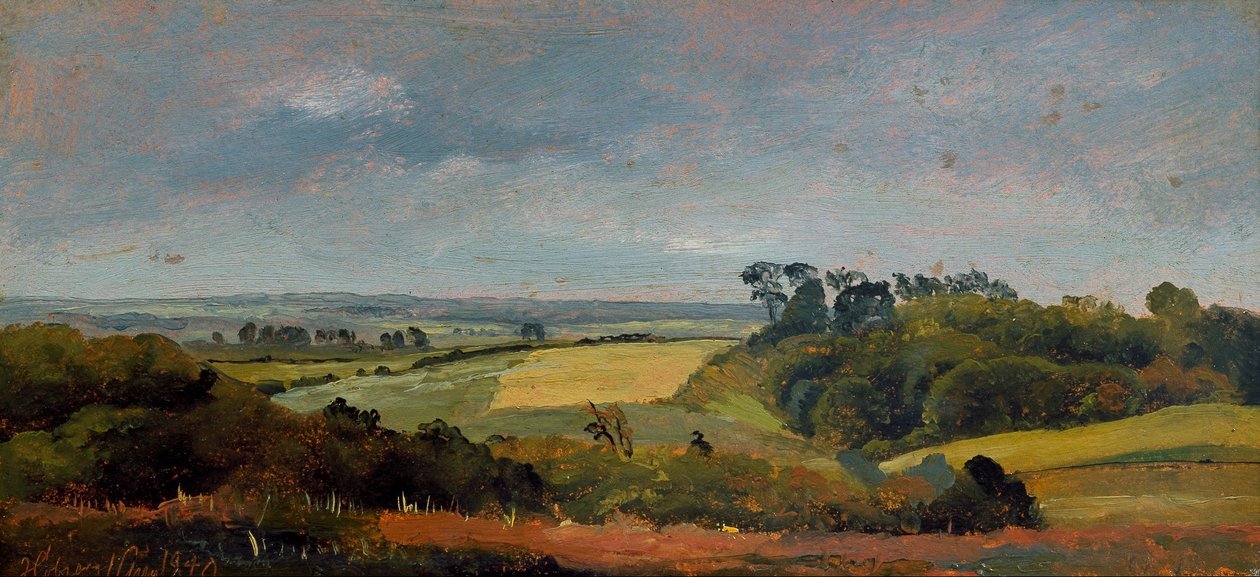 Poblíž Høbjerg. Frederiksværk. Studie od Johan Thomas Lundbye