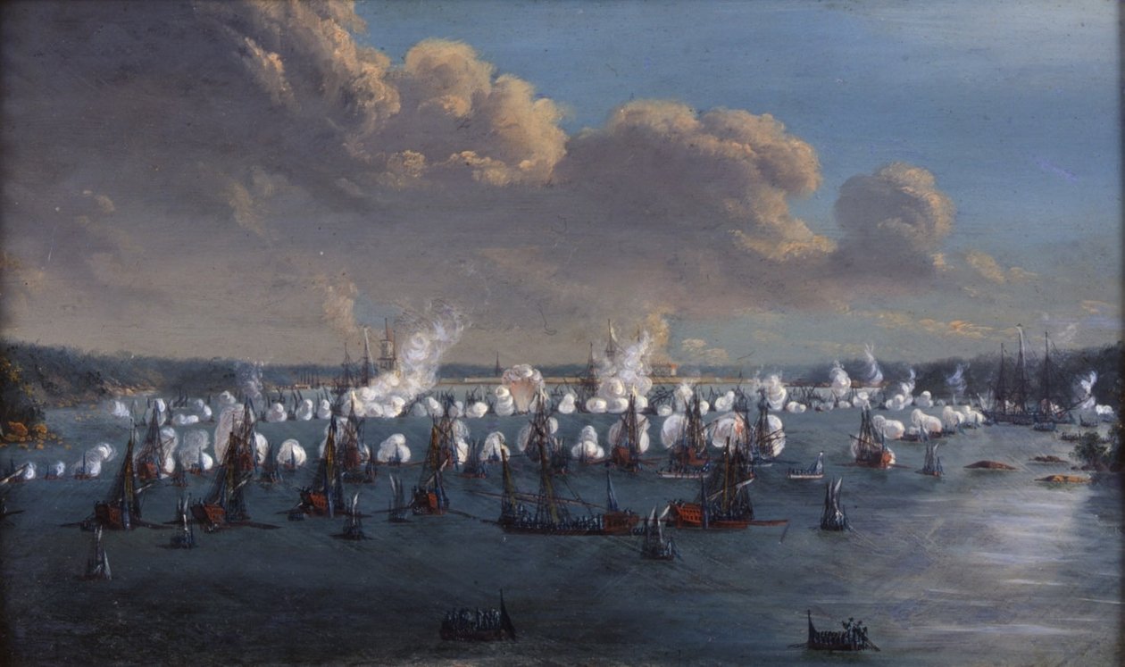 Bitva u Fredrickshamnu 15. května 1790 od Johan Tietrich Schoultz