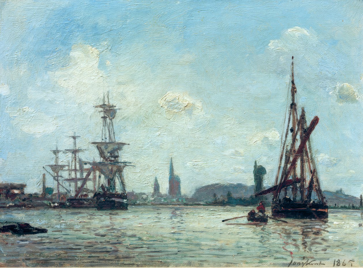 Seina v Rouenu od Johan Barthold Jongkind