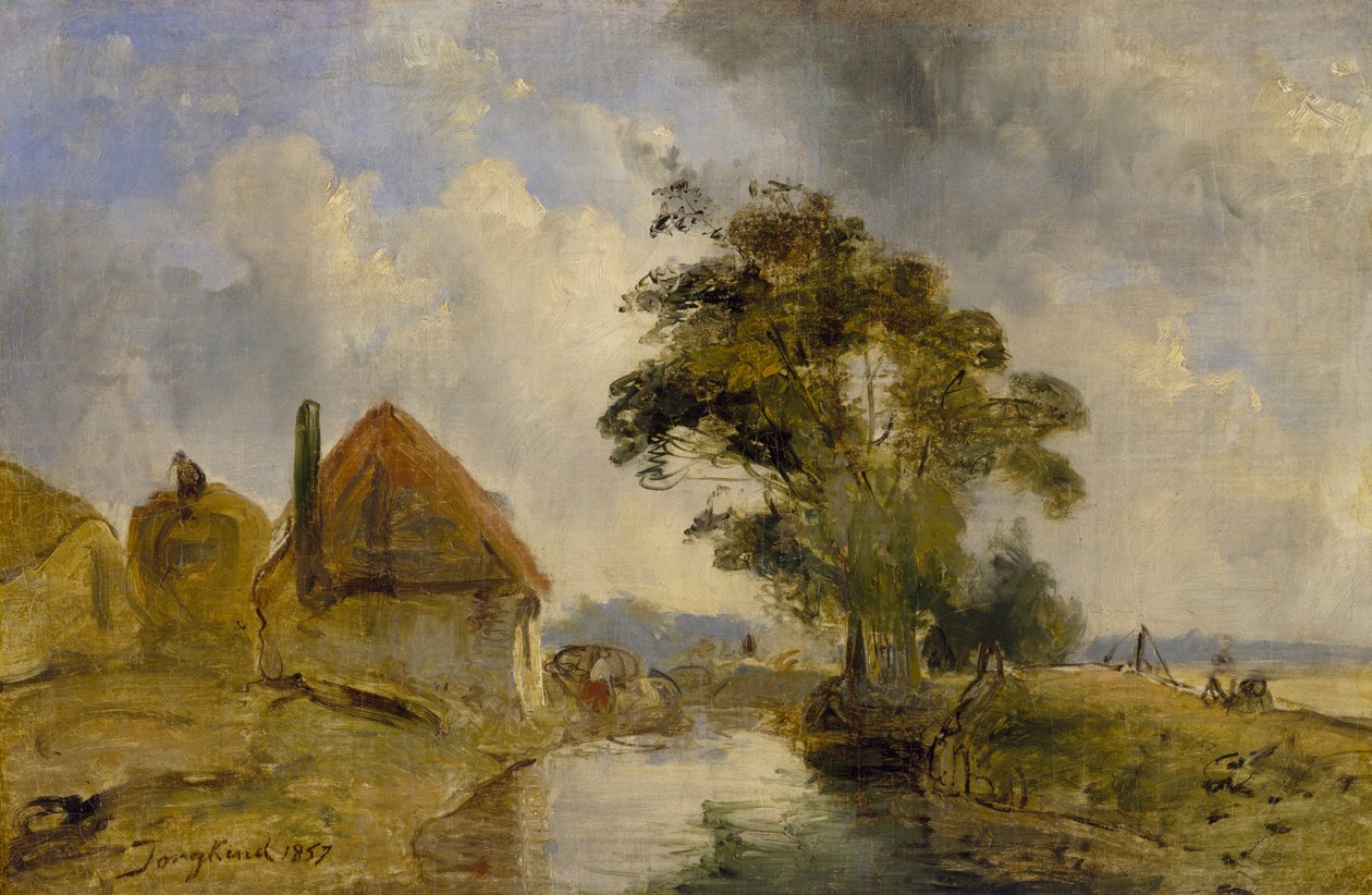 Okolí Bredy, 1857 od Johan Barthold Jongkind