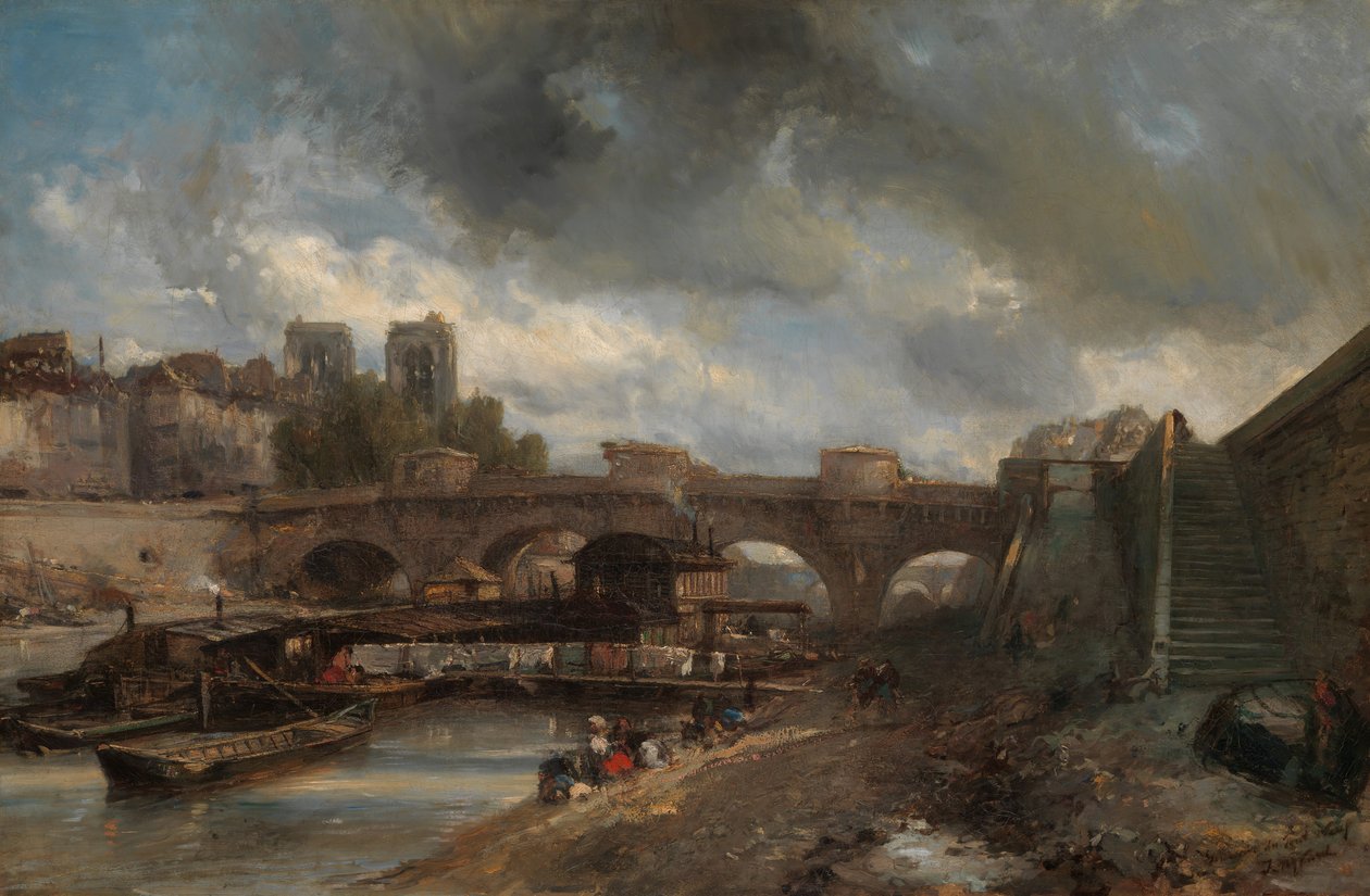 Pont Neuf, 1849-50. od Johan Barthold Jongkind
