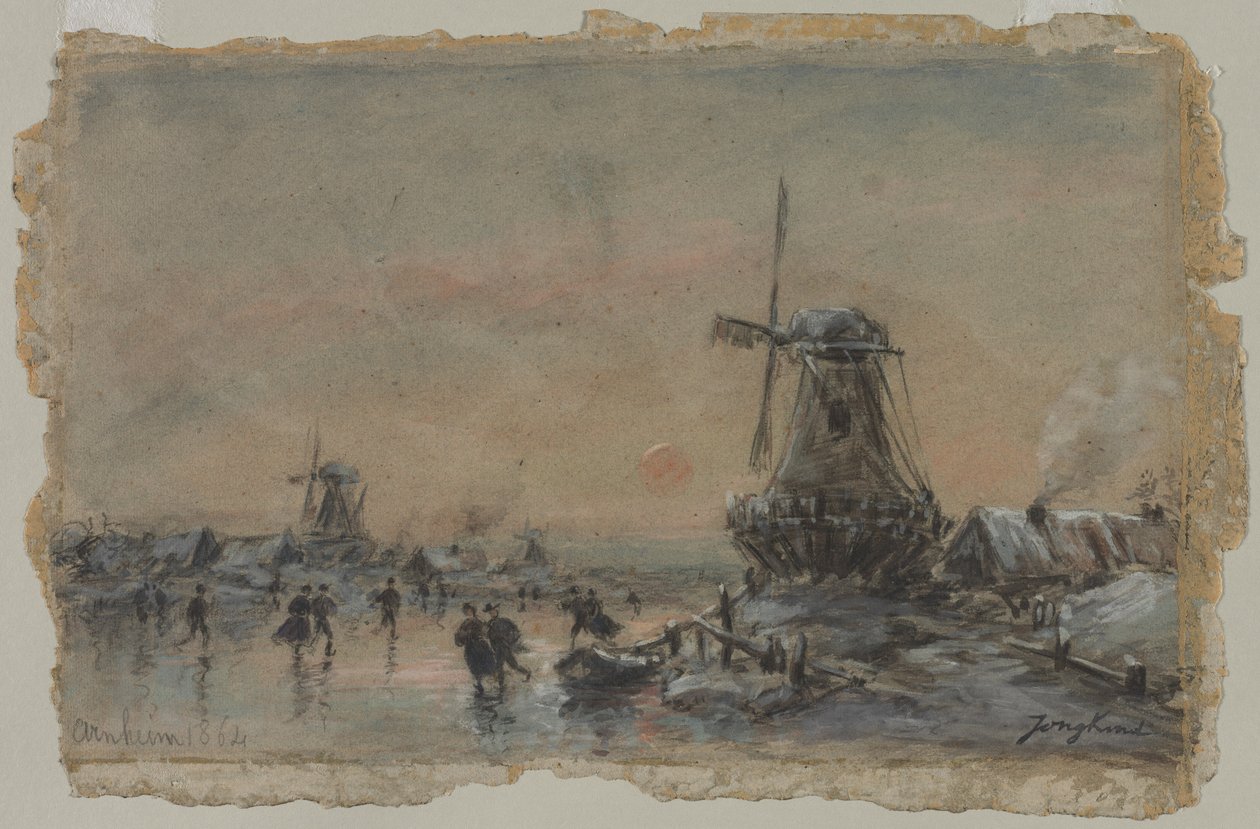 Pohled na Arnheim, 1864. od Johan Barthold Jongkind