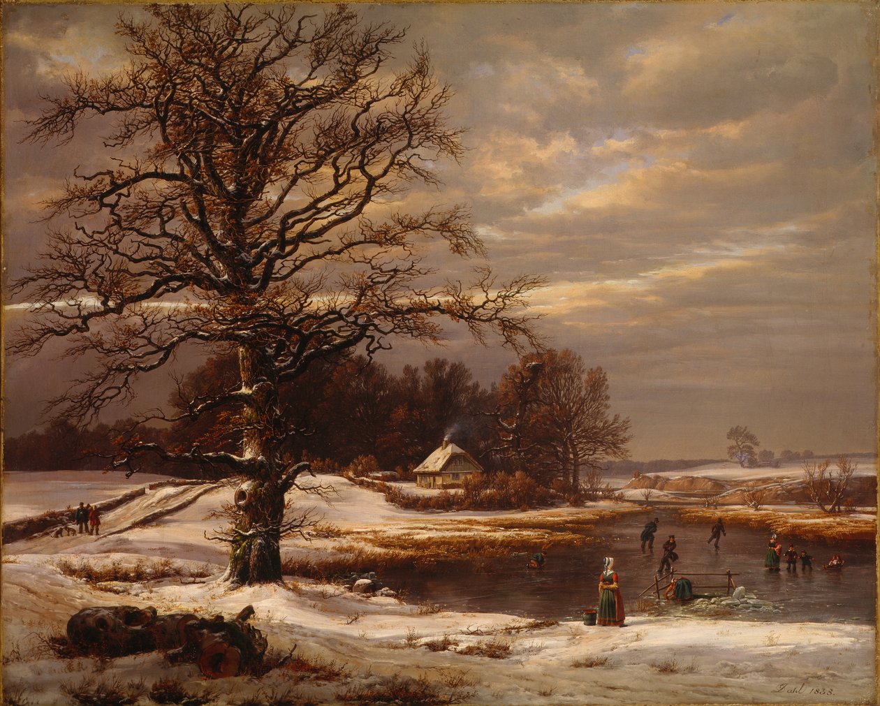 Dánská zimní krajina od Johan Christian Dahl