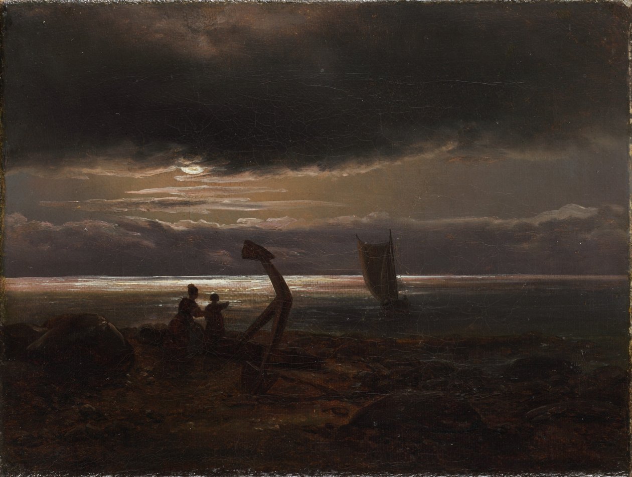 Matka a dítě u moře od Johan Christian Dahl