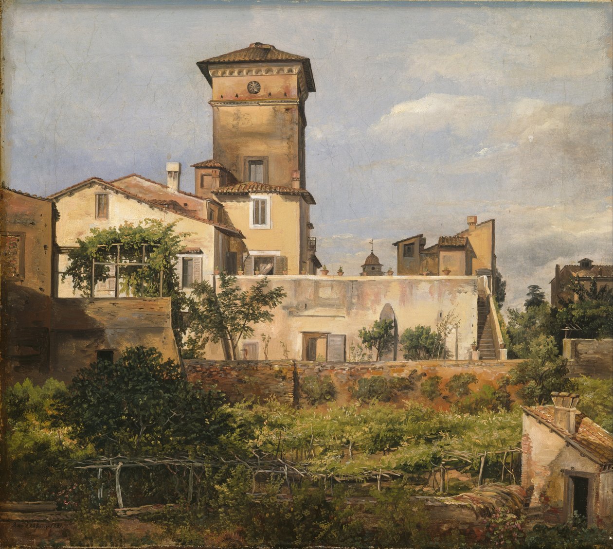 Scéna z vily Malta od Johan Christian Dahl