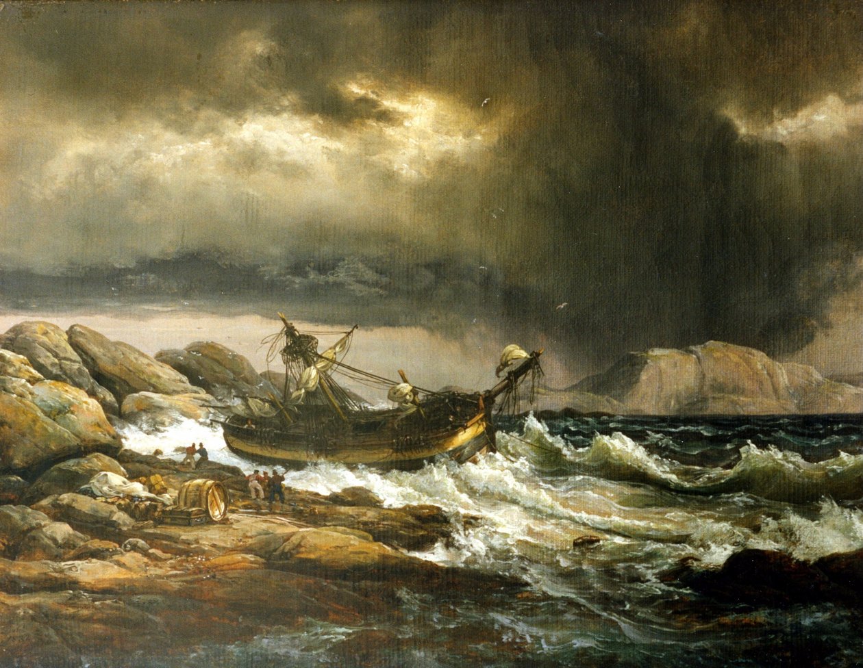 Ztroskotání lodi od Johan Christian Dahl