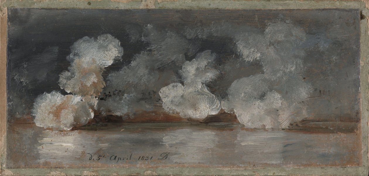 Kouř z výstřelů z děla od Johan Christian Dahl