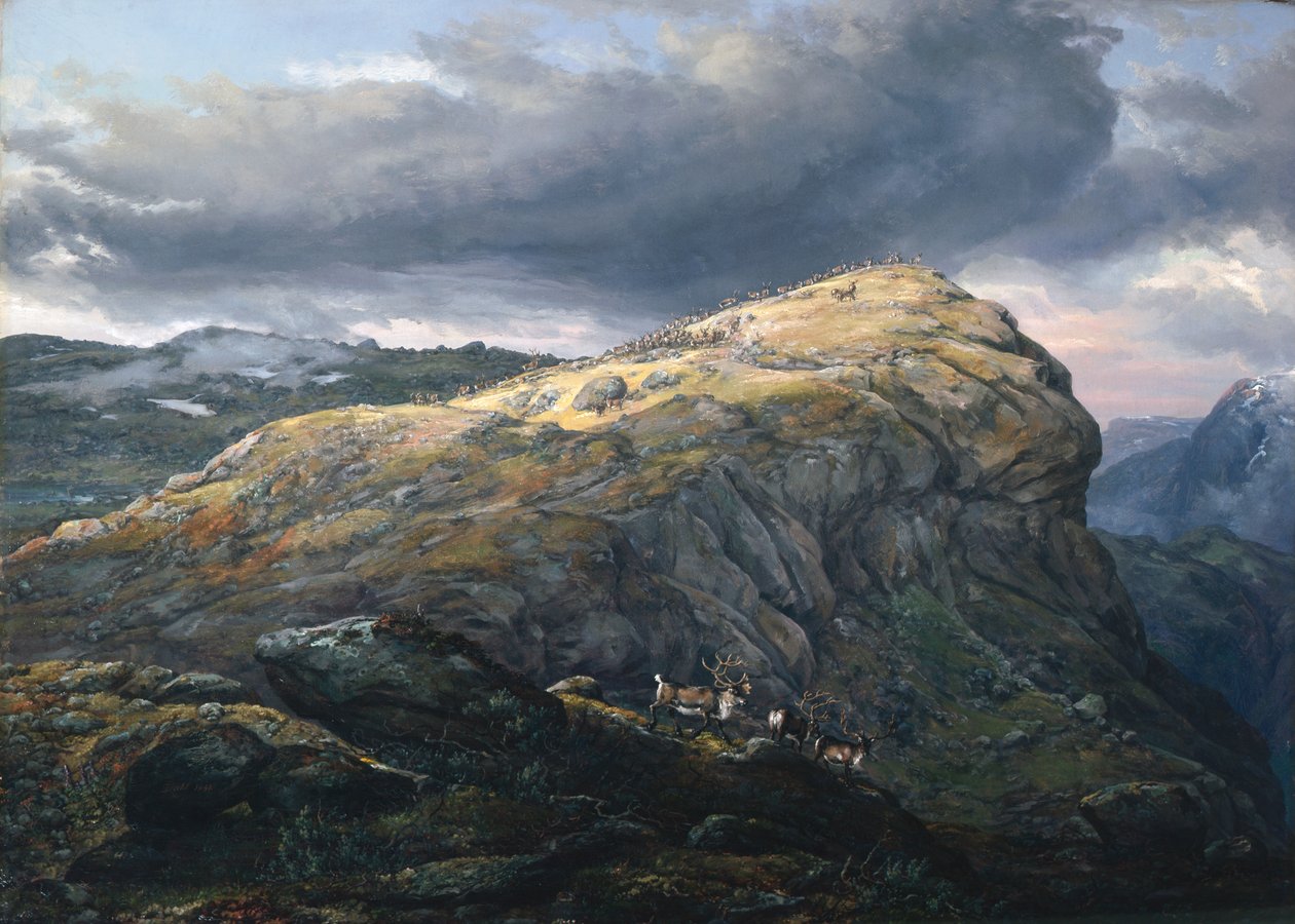 Stugunøset na Filefjellu (hora) od Johan Christian Dahl