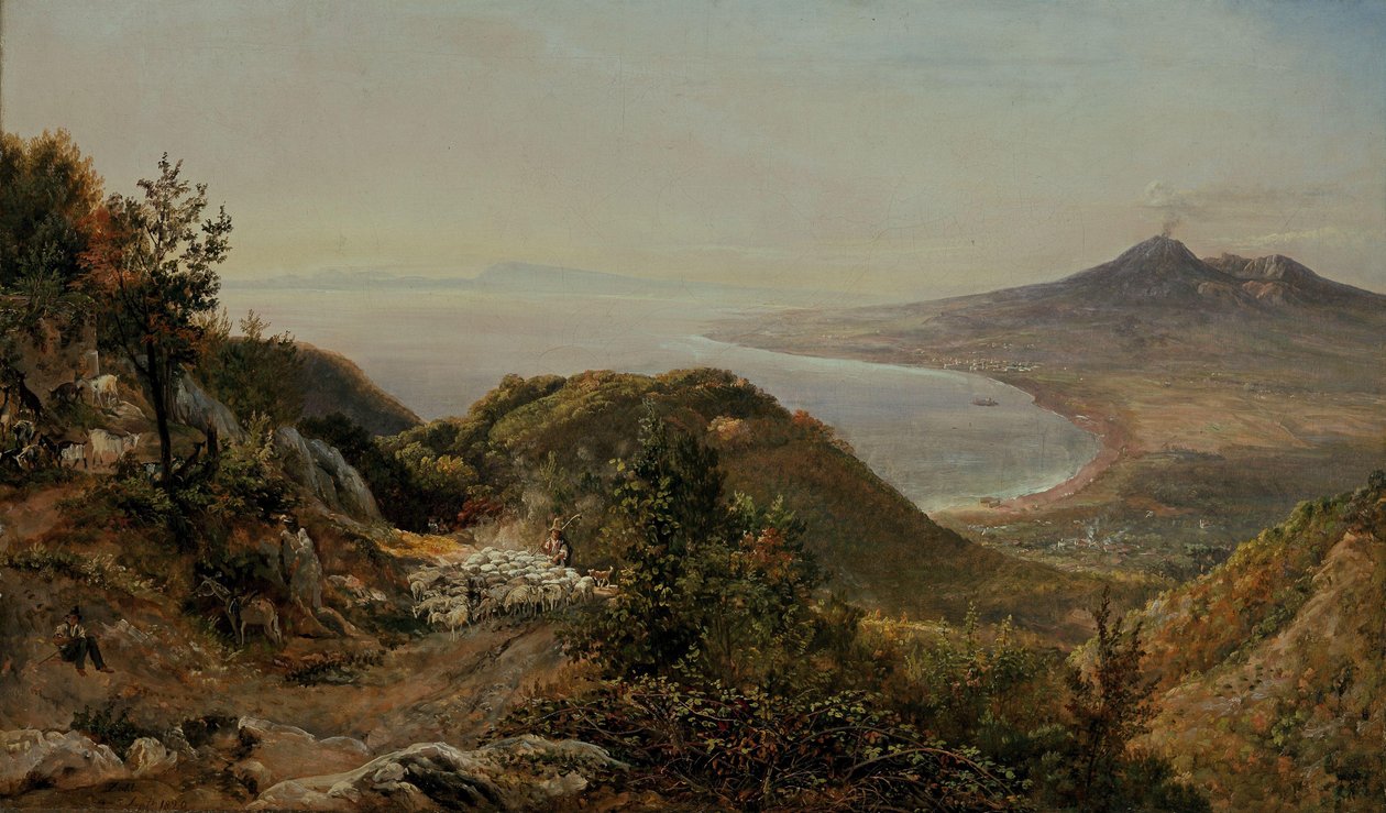 Pohled z Pimonte od Johan Christian Dahl