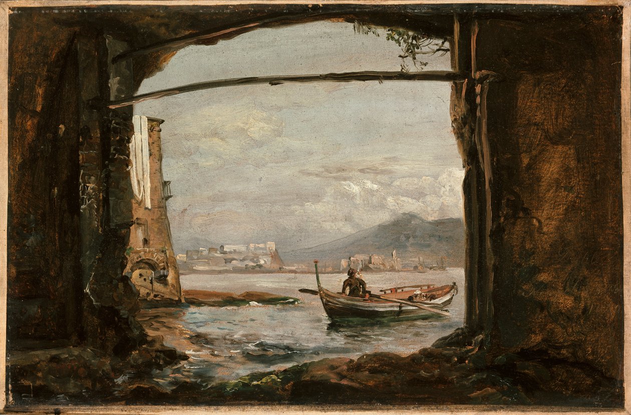 Pohled z jeskyně u Posillipo od Johan Christian Dahl