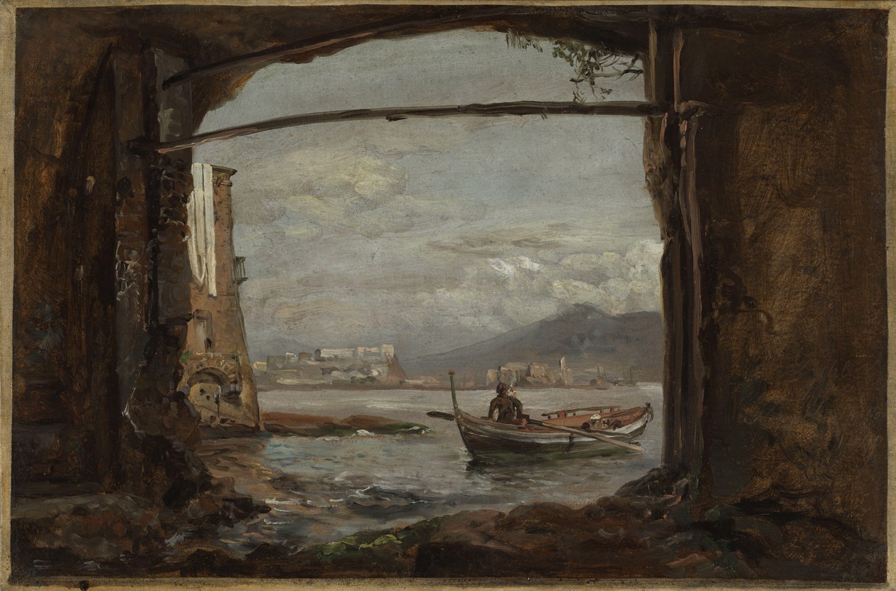 Pohled z jeskyně u Posillipo od Johan Christian Dahl