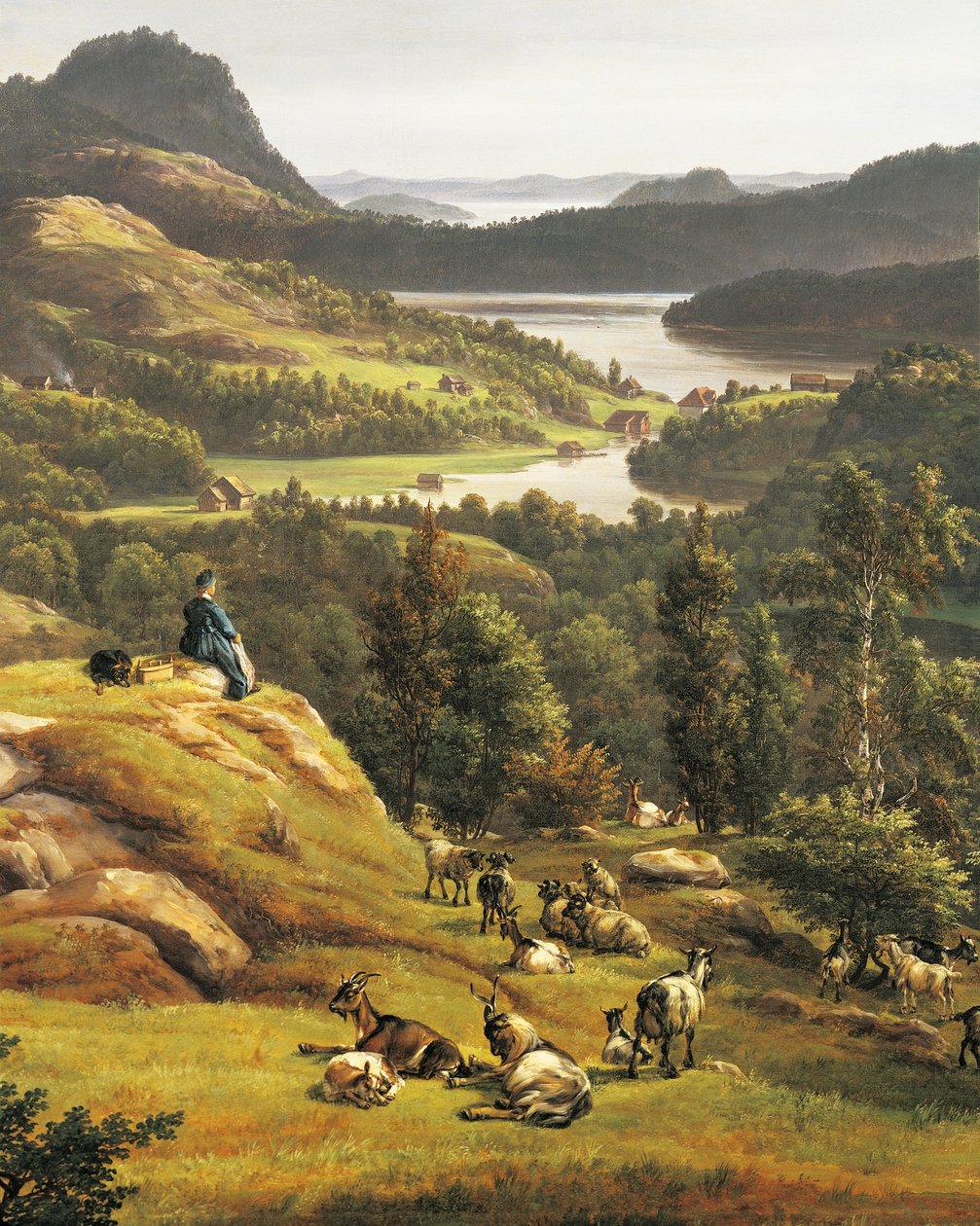 Pohled na opatství Lyse u Bergenu od Johan Christian Dahl