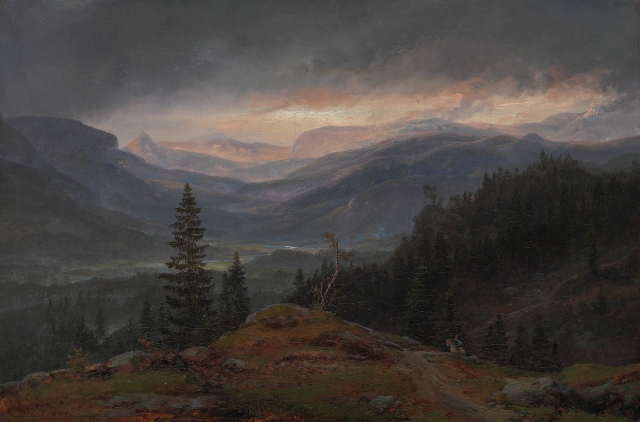 Pohled na Hallingdal, 1844. od Johan Christian Dahl