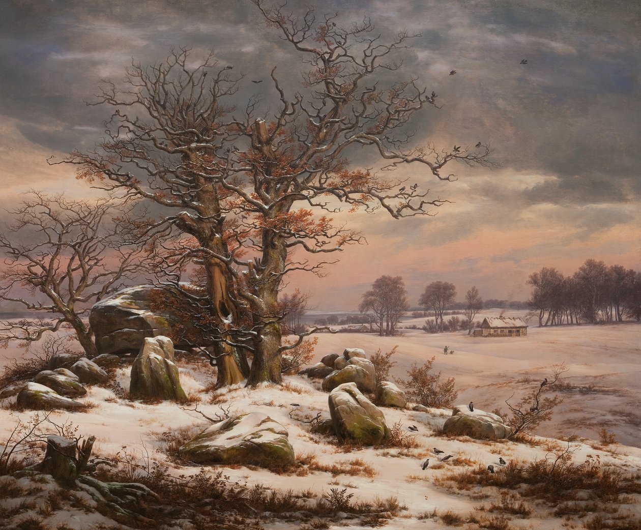Zimní krajina. Nedaleko Vordingborgu od Johan Christian Dahl
