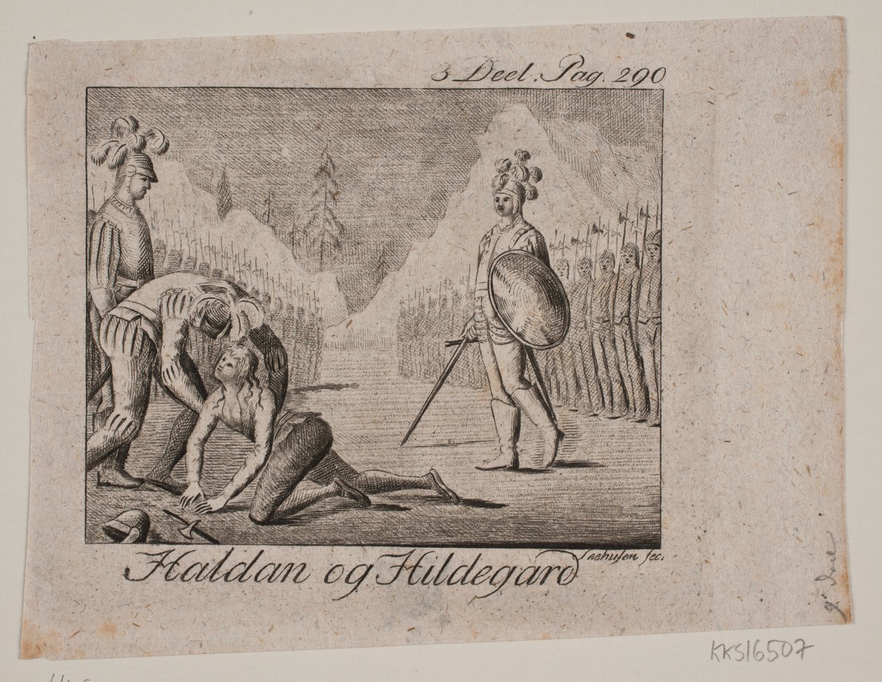 Viněta. Haldane a Hildegarda od Johan Christoph Seehusen