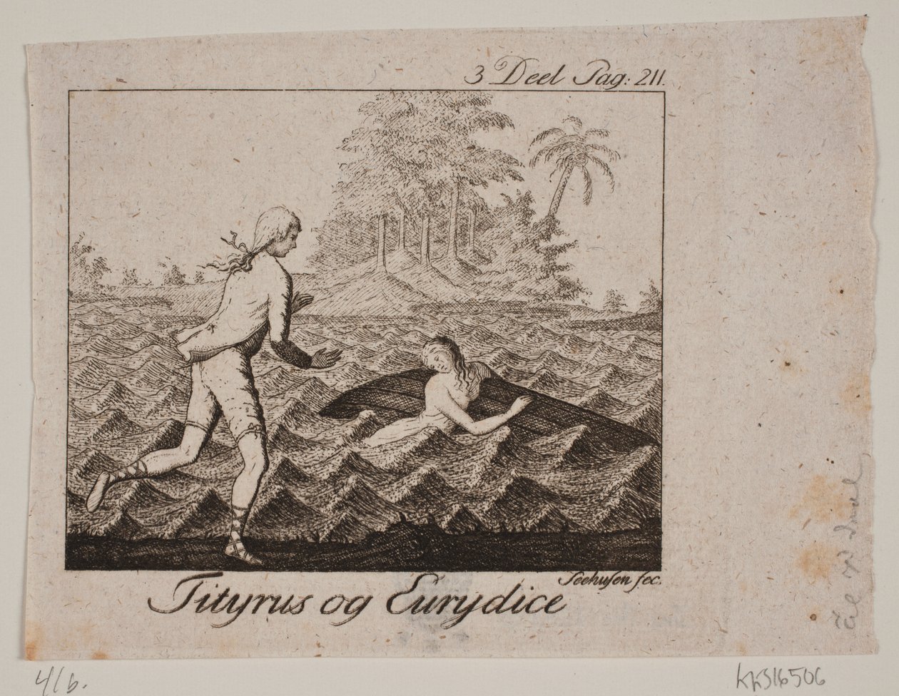 Viněta. Tityrus a Eurydika od Johan Christoph Seehusen