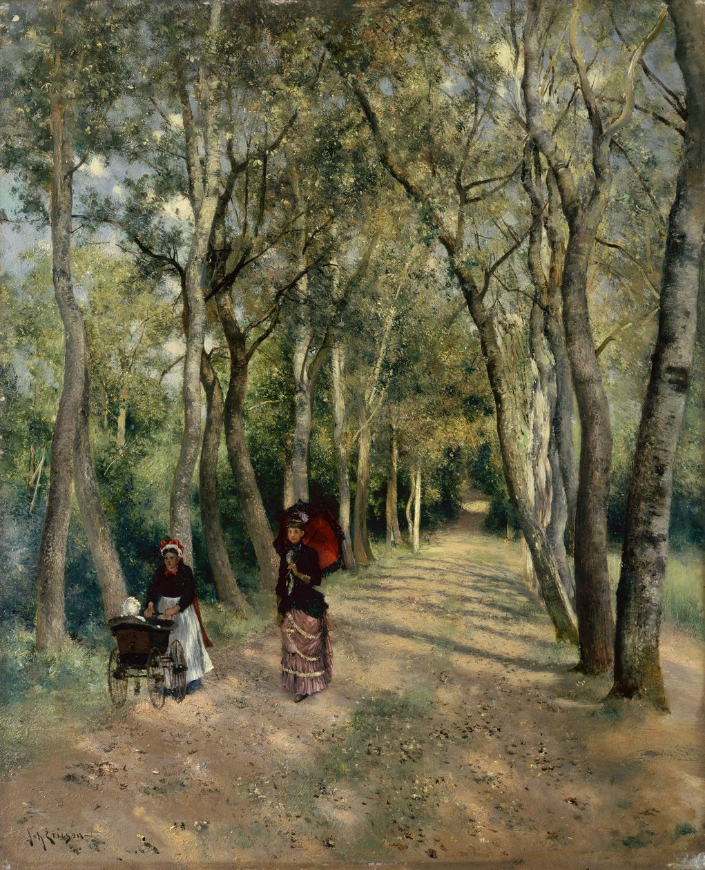 Promenáda (olej na panelu) od Johan Ericson
