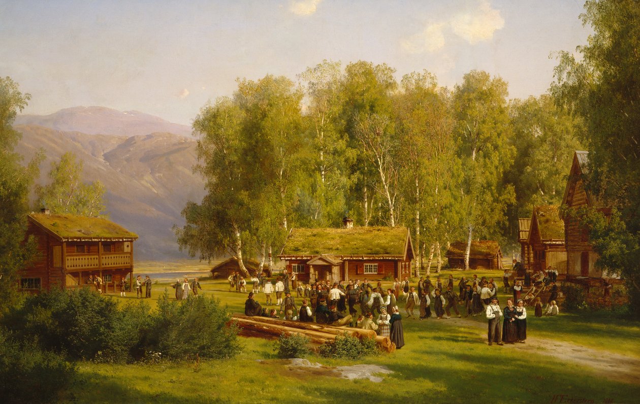 Svatojánská slavnost od Johan Fredrik Eckersberg