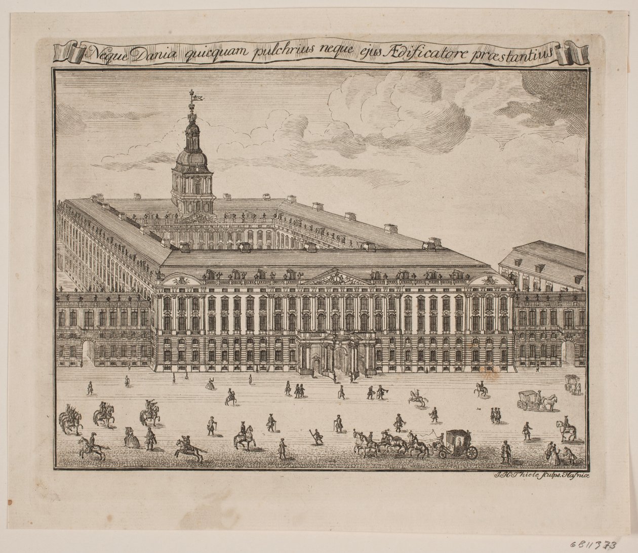Zámek Christiansborg od Johan Herman Thiele