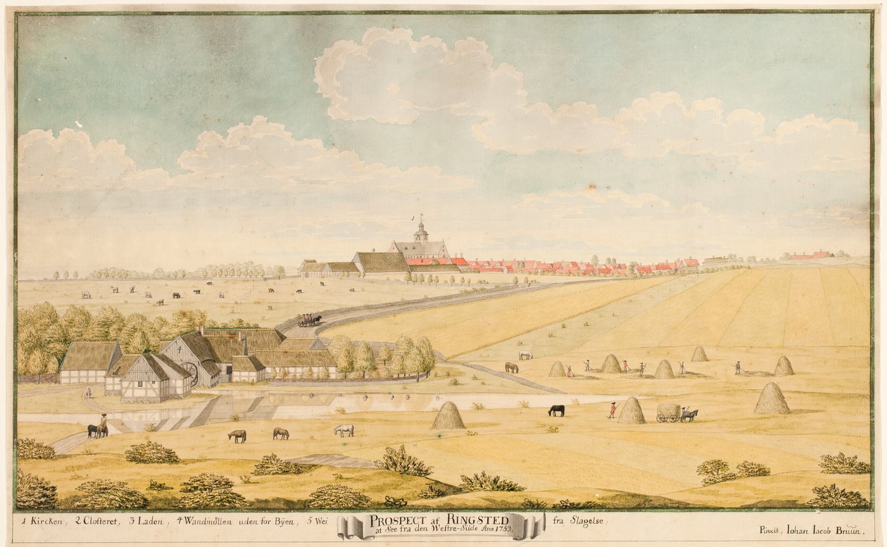Vyhlídka na Ringsted od Johan Jacob Bruun
