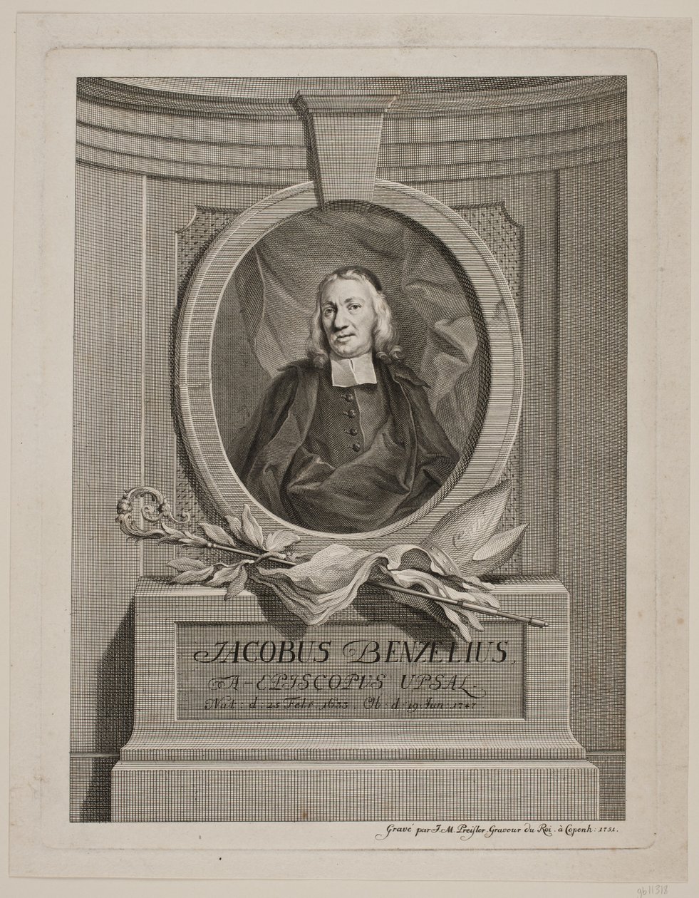 biskup Jacob Benzelius od Johan Martin Preisler