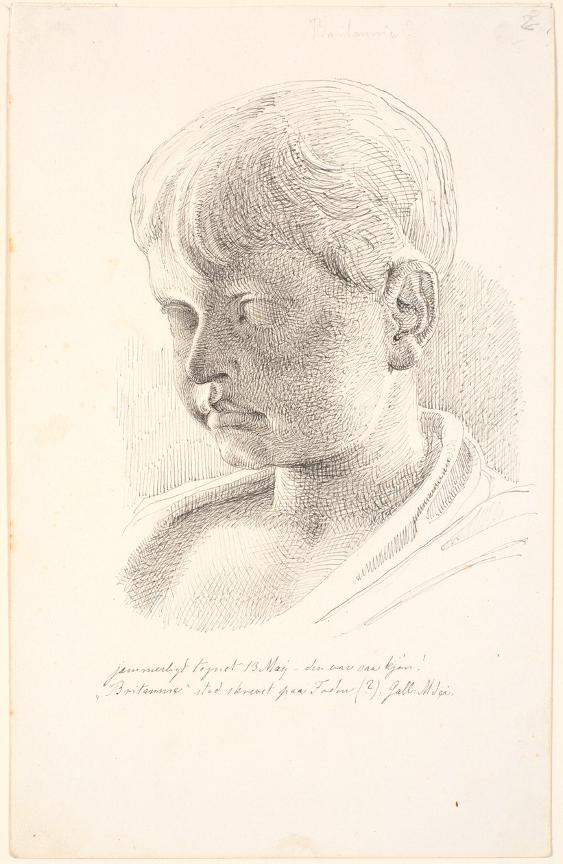 Vedoucí Britannicus. 3/4 profilu vlevo od Johan Thomas Lundbye