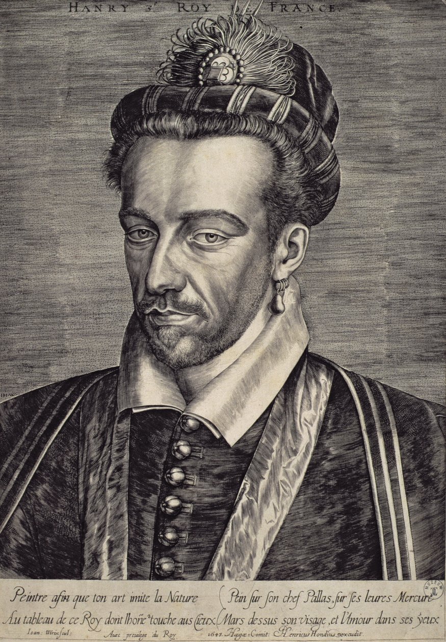 Henri III Valois (1551-89) od Johan Wierix