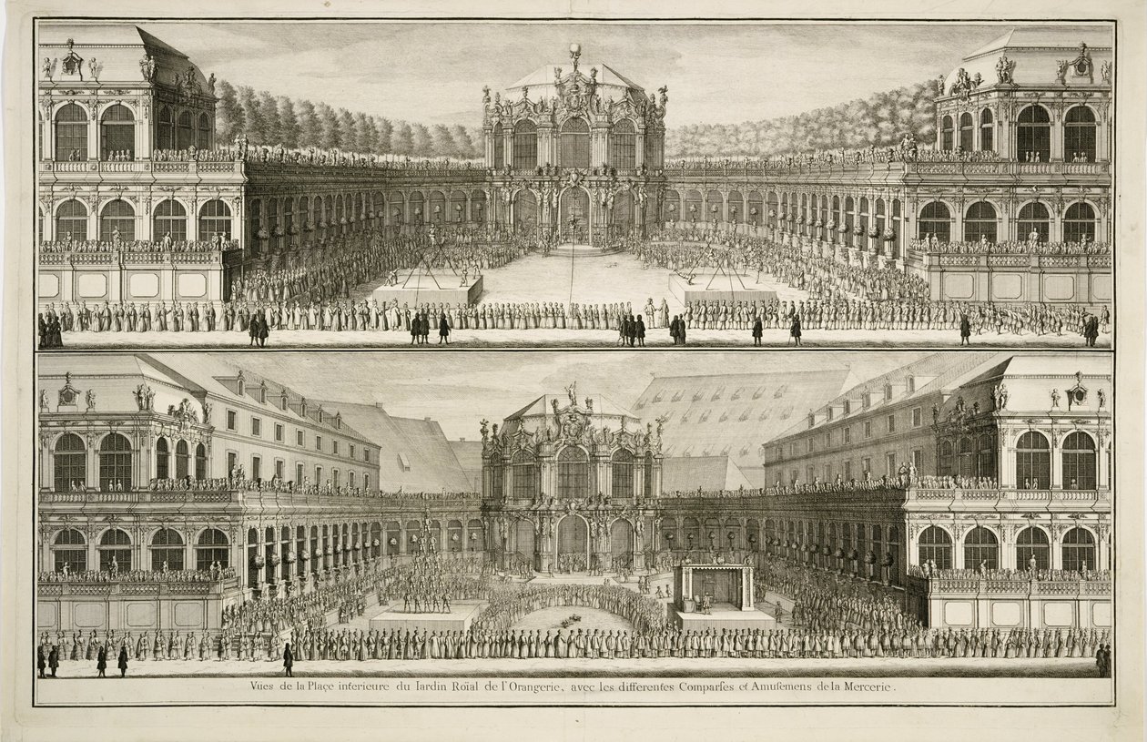 Pohled ... na zahradu Roial de lOrangerie od Johann August Corvinus