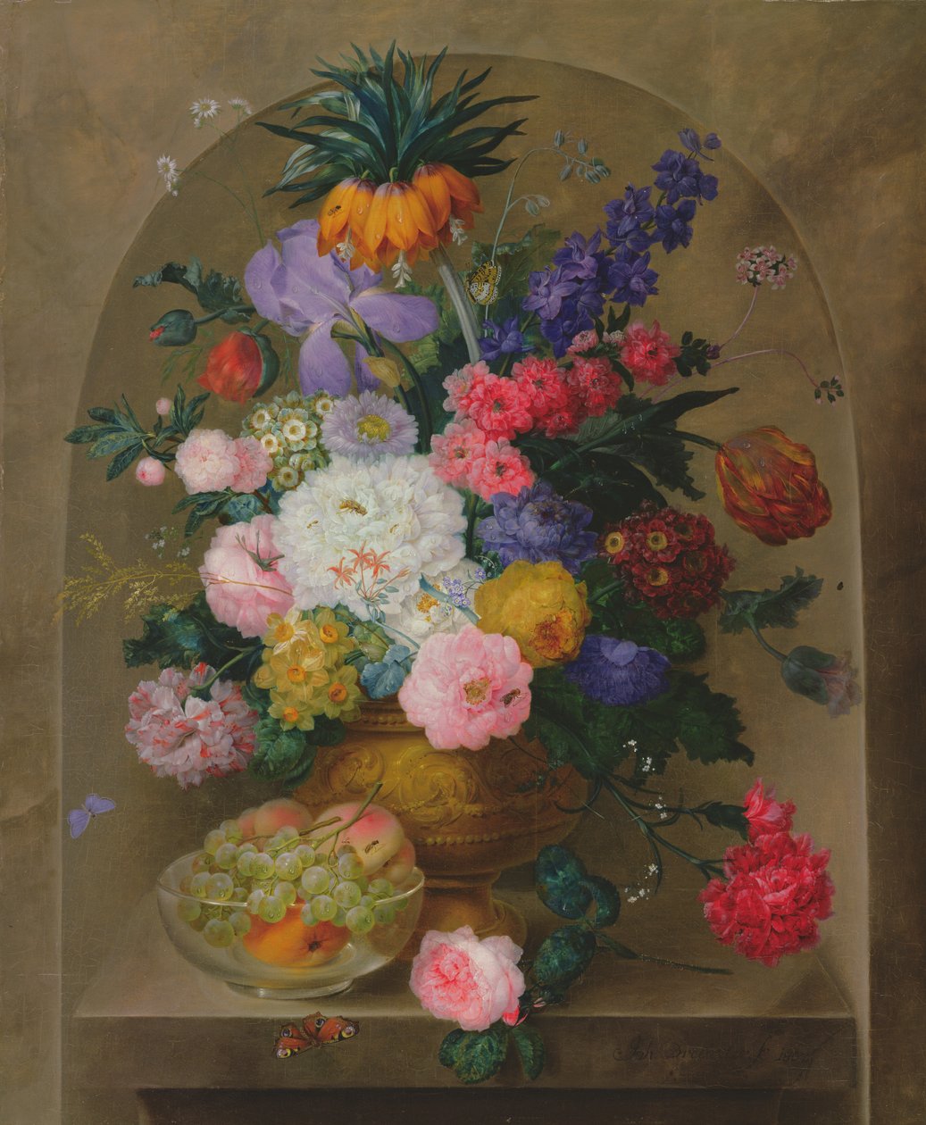 Zátiší ovoce a květin, 1807 od Johann Baptist Drechsler