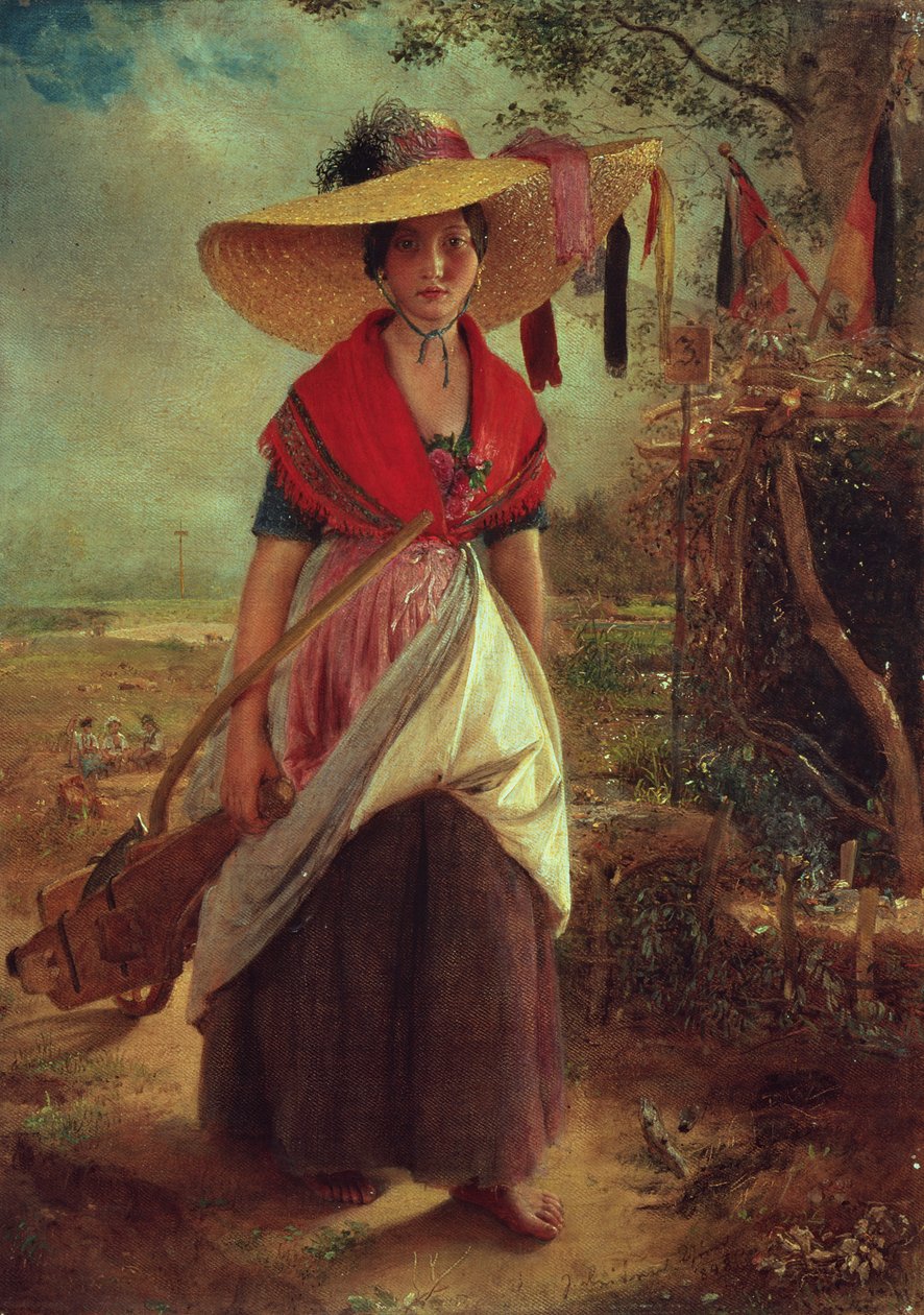 Pracující dívka, 1848 od Johann Baptist Reiter