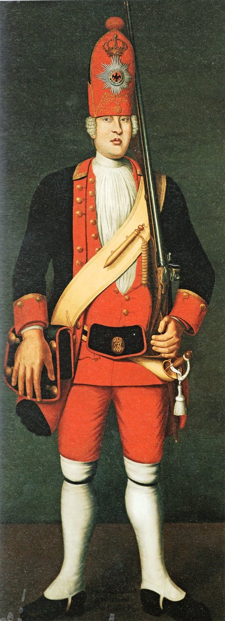 Grenadier of the Red Body Battalion of the Giant Guard Friedrich Wilhelm I. od Johann Christof Merck