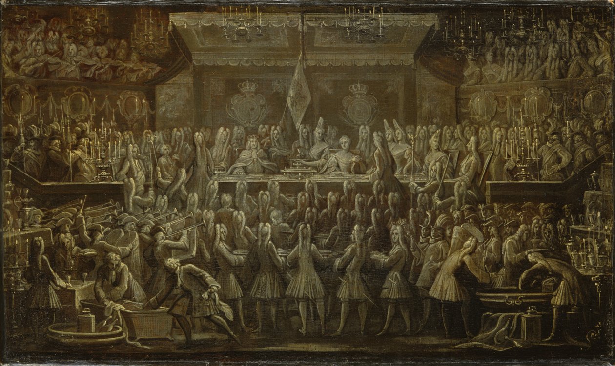Pruská korunovační večeře pro Fridricha I., 1701 od Johann Friedrich Wentzel